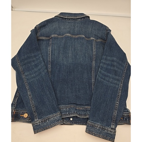 Talbots Tartan Lined Jean Jacket Judy Wash L Preppy Quiet Luxury Coastal - Picture 12 of 12